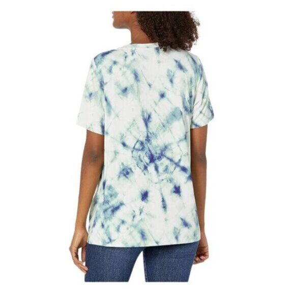 Johnny Was Marble Tie Dye Print Oversized Bamboo Blend Short Sleeve Tee XS - Picture 2 of 7